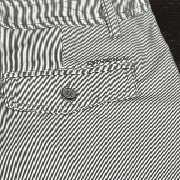 O’Neill hybrid, swim trunk flat front shorts subtle pinstripe gray 34 - Picture 10 of 15